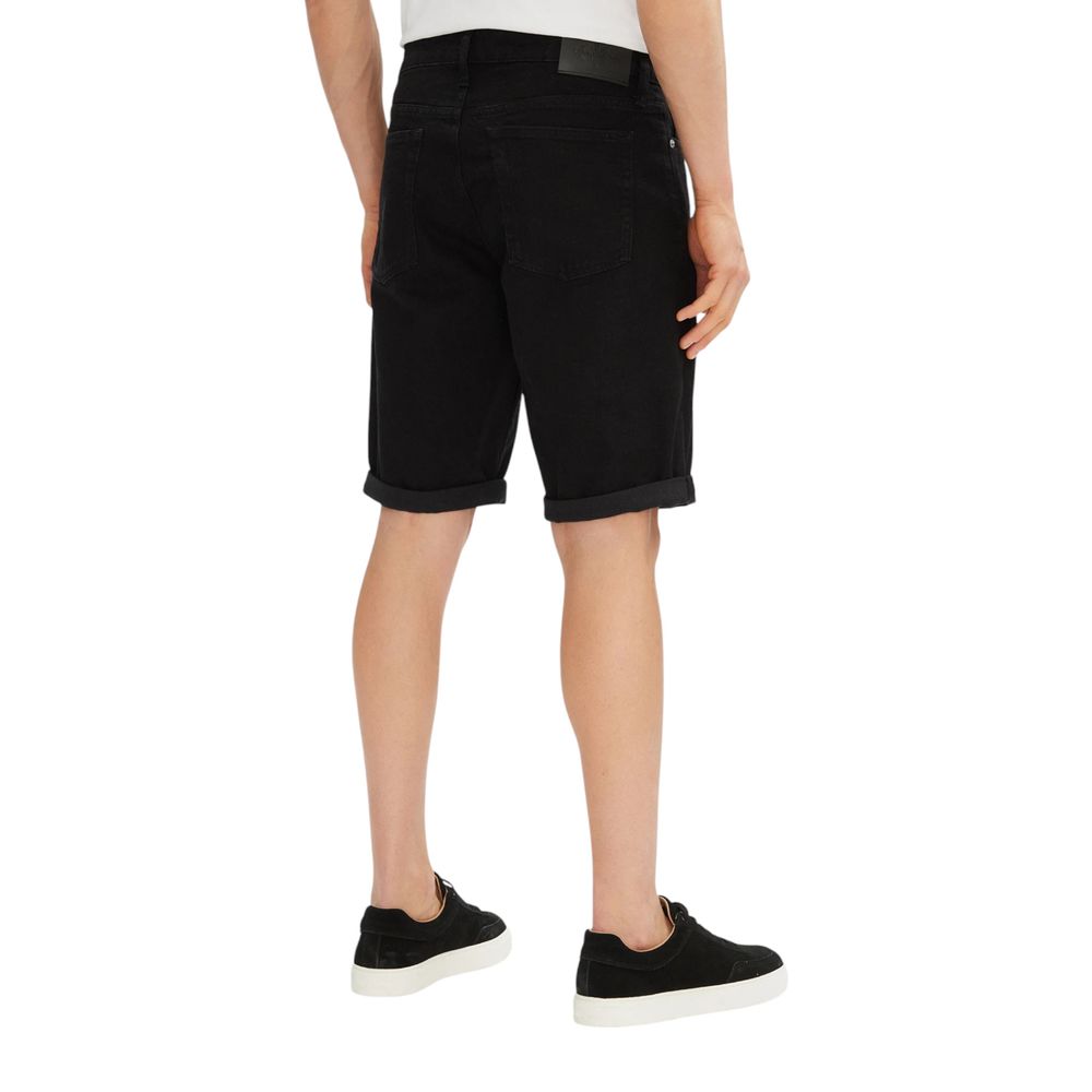 Calvin Klein Jeans Black Cotton Bermuda Shorts Calvin Klein Jeans