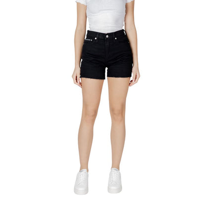 Calvin Klein Jeans Black Cotton Shorts Calvin Klein Jeans