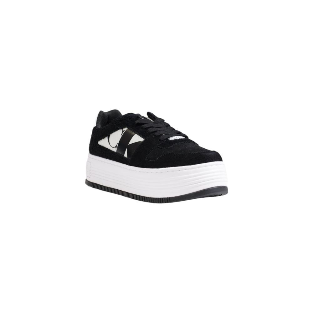 Calvin Klein Jeans Black Leather Platform Sneakers Calvin Klein Jeans