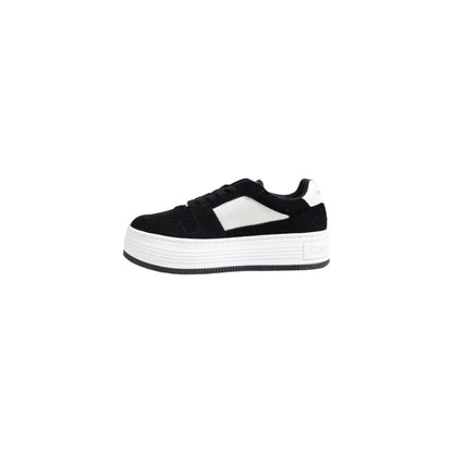Calvin Klein Jeans Black Leather Platform Sneakers Calvin Klein Jeans