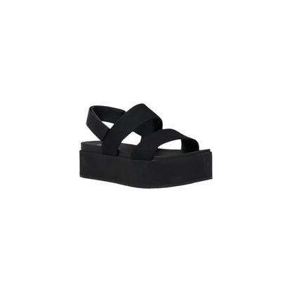 Calvin Klein Jeans Black Organic Cotton Platform Sandals Calvin Klein Jeans