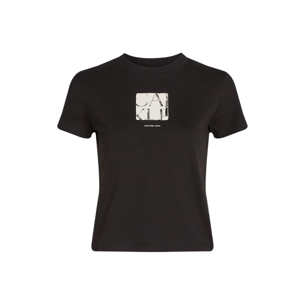 Calvin Klein Jeans Black Recycled Cotton T-Shirt Calvin Klein Jeans