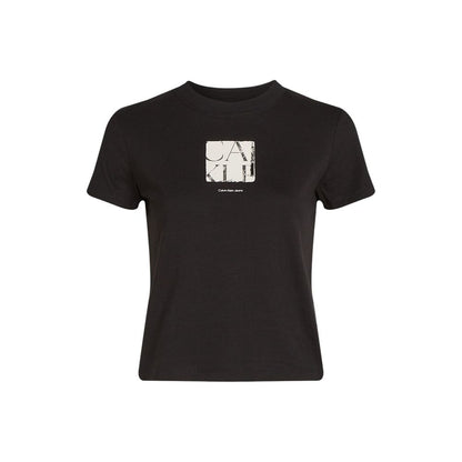Calvin Klein Jeans Black Recycled Cotton T-Shirt Calvin Klein Jeans