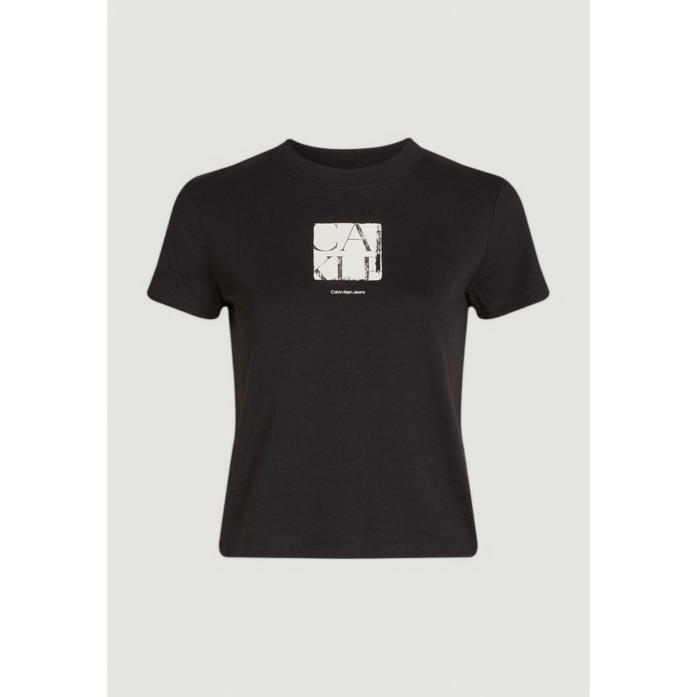 Calvin Klein Jeans Black Recycled Cotton T-Shirt Calvin Klein Jeans