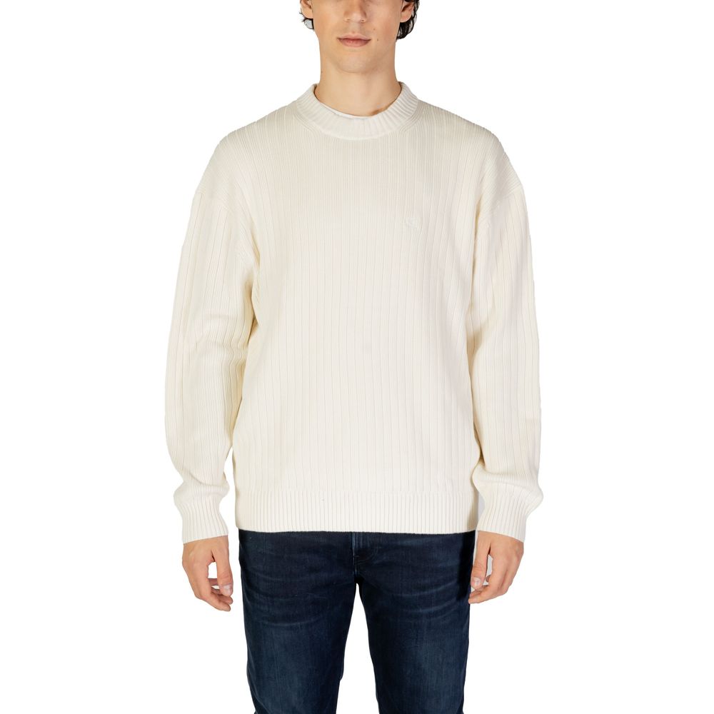 Calvin Klein Jeans Cream Cotton Sweatshirt Calvin Klein Jeans