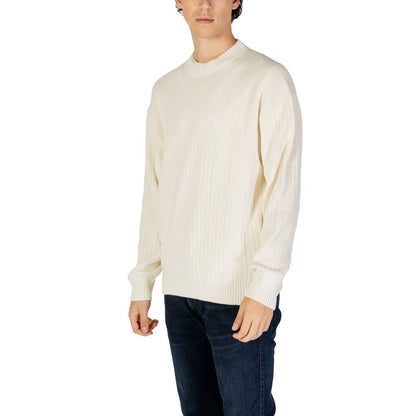 Calvin Klein Jeans Cream Cotton Sweatshirt Calvin Klein Jeans