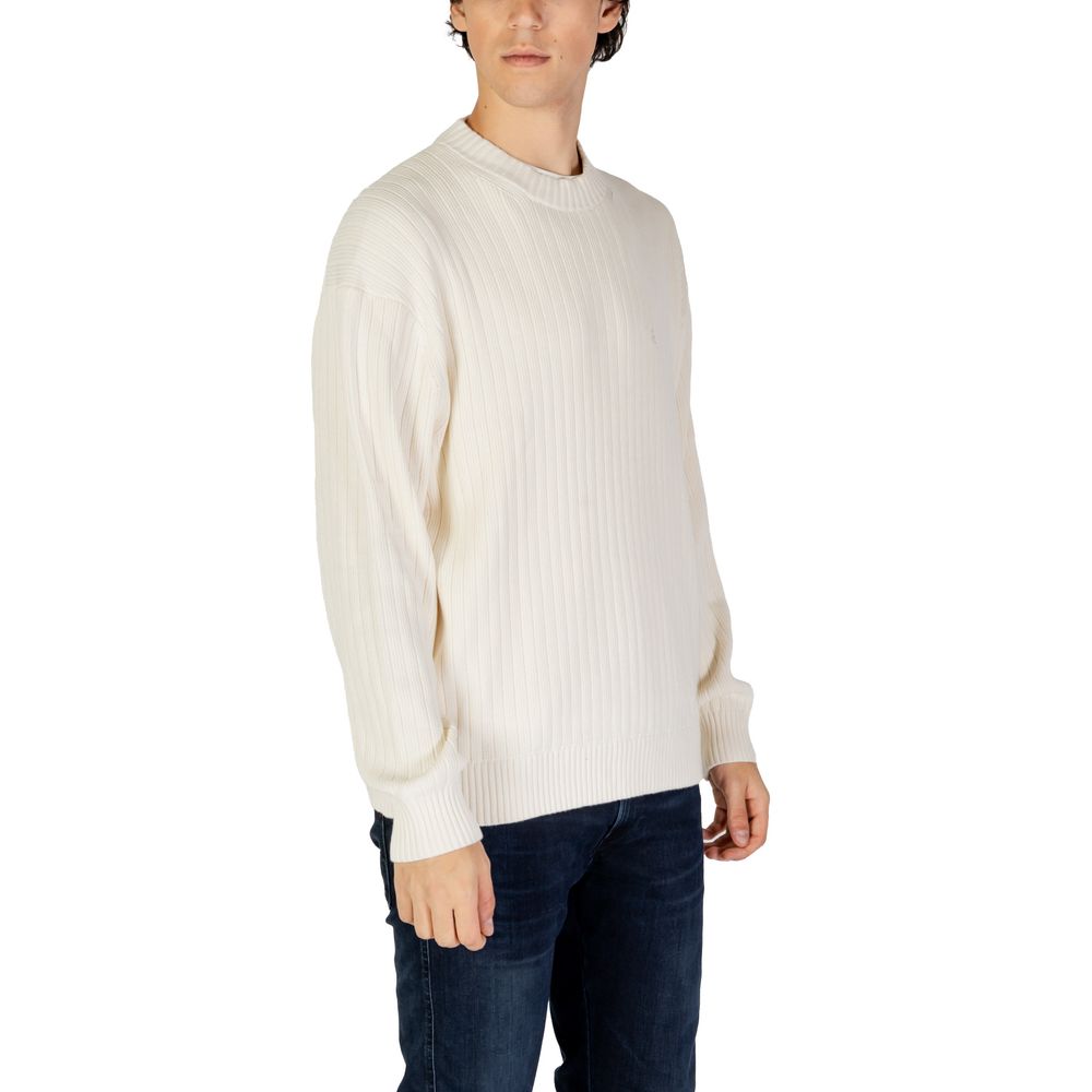 Calvin Klein Jeans Cream Cotton Sweatshirt Calvin Klein Jeans