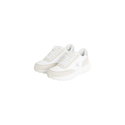 Calvin Klein Jeans Cream Leather Athletic Sneakers Calvin Klein Jeans