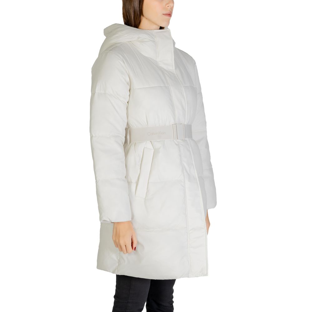 Calvin Klein Jeans Cream Nylon Coat Calvin Klein Jeans