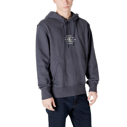 Calvin Klein Jeans Gray Cotton Hoodie Calvin Klein Jeans