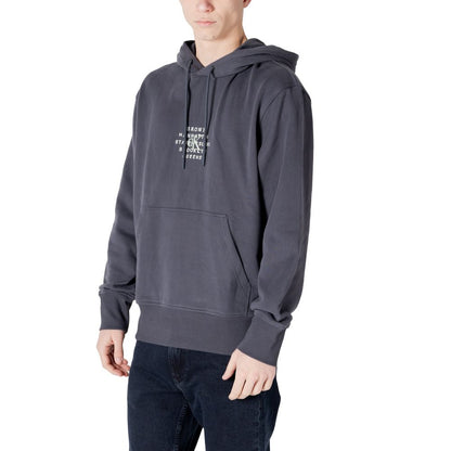 Calvin Klein Jeans Gray Cotton Hoodie Calvin Klein Jeans