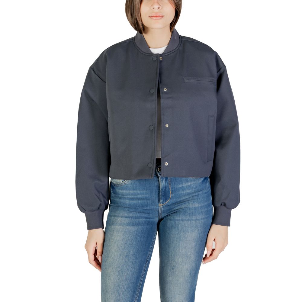 Calvin Klein Jeans Gray Recycled Polyester Bomber Calvin Klein Jeans