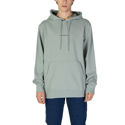Calvin Klein Jeans Green Cotton Hoodie Calvin Klein Jeans