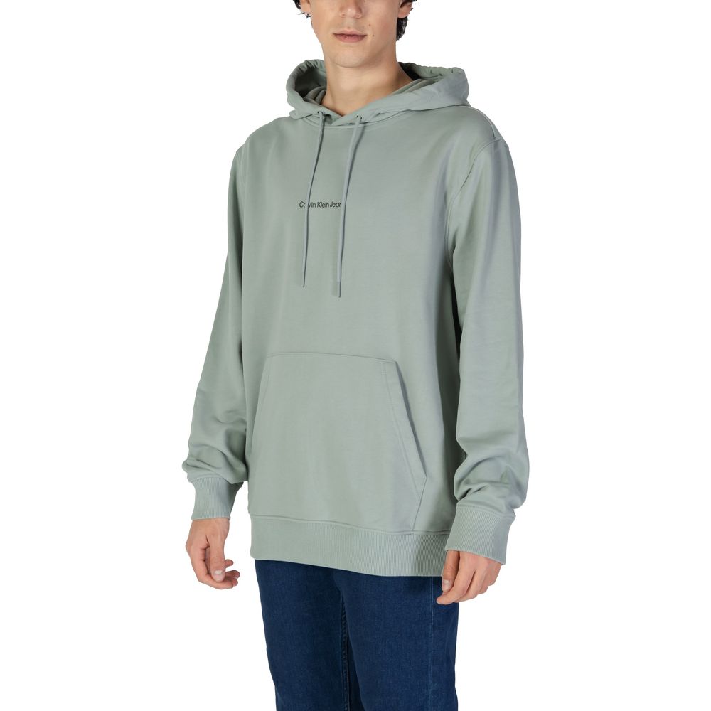 Calvin Klein Jeans Green Cotton Hoodie Calvin Klein Jeans