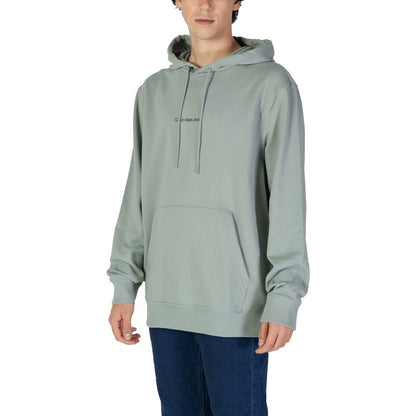 Calvin Klein Jeans Green Cotton Hoodie Calvin Klein Jeans