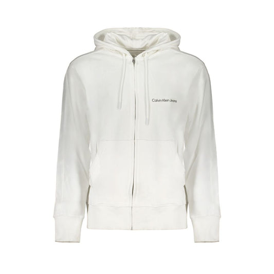 Calvin Klein White Cotton Men's Hooded Sweater
