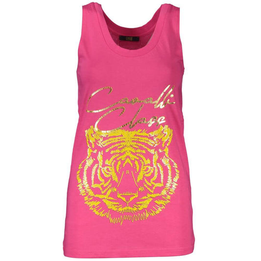 Cavalli Class Rosa Cotton Female Tank Top 1728,67403481248,Cavalli Class,Clothing,M,New with tags,Pink,S,T-Shirts - Clothing,Tank Tops - T-Shirts - Clothing,Women