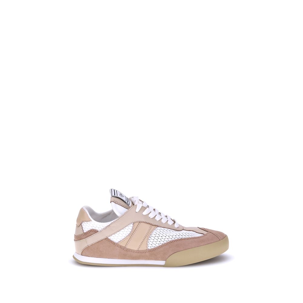 Chloé Beige Calf Leather Bos Taurus Low Top Sneakers