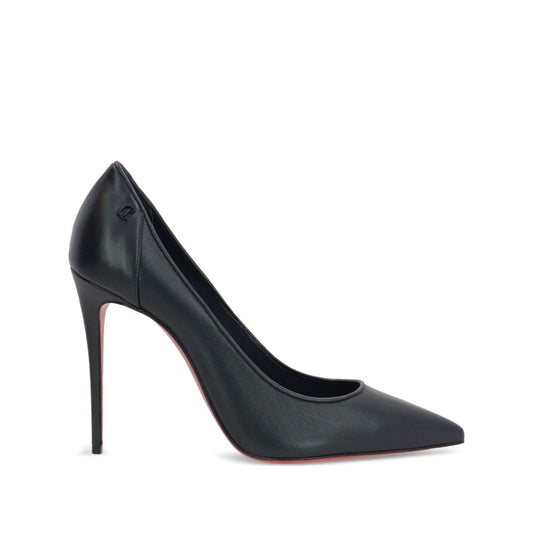 Christian Louboutin Kate 100 mm Pumps - Nappa leather in blue lambskin with pointed toe and red sole