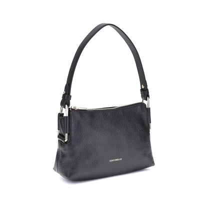 Coccinelle Black Calf Leather Bos Taurus Shoulder Bag