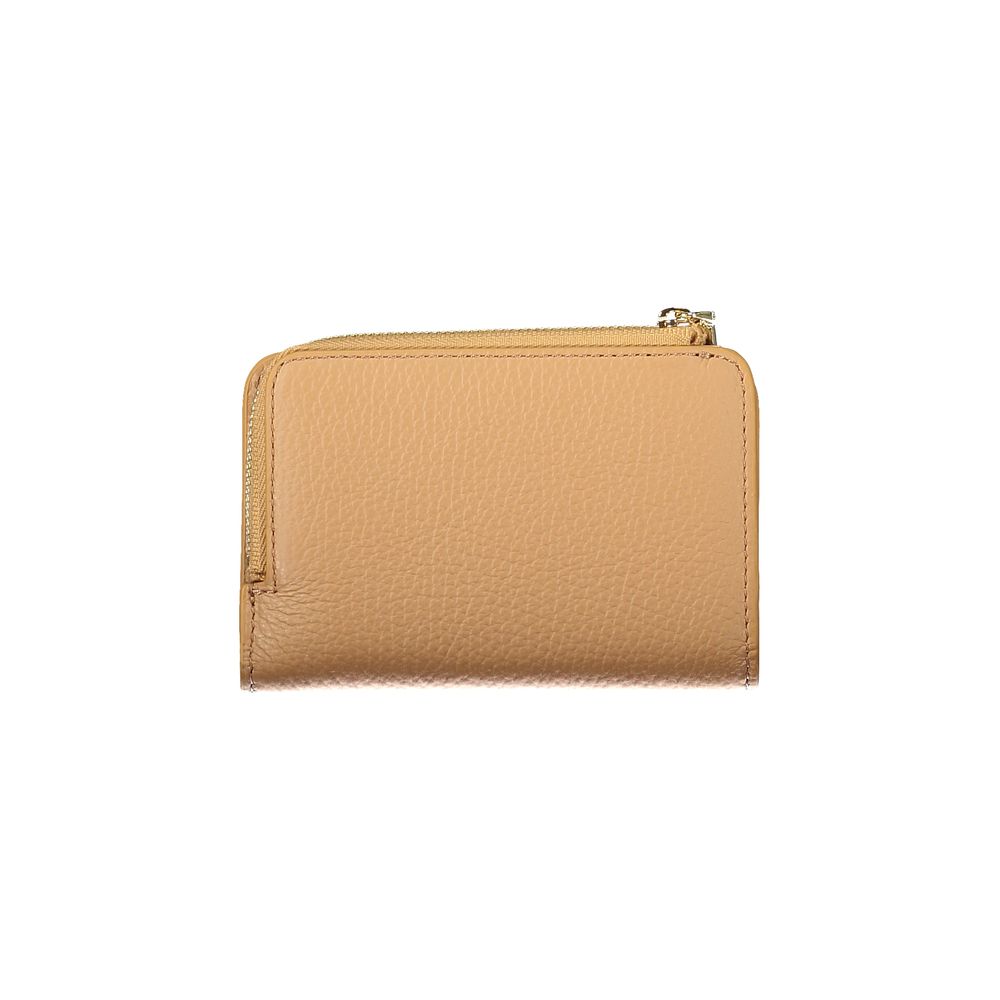 Coccinelle Brown Leather Women Wallet with multiple compartments and a sleek design, perfect for organizing essentials.