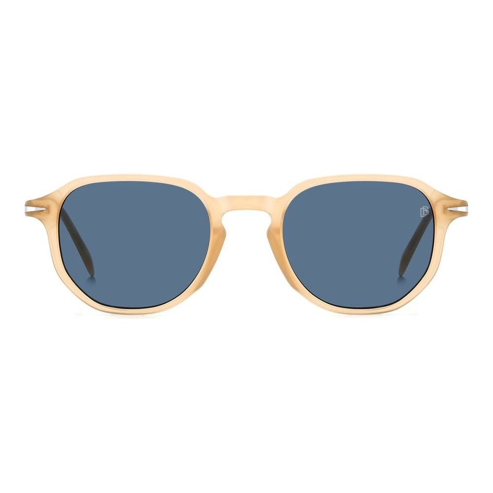 DAVID BECKHAM MOD. DB 1140_S acetate sunglasses for gentlemen in beige with blue lenses.