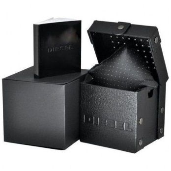 DIESEL Mod. SCRAPER wristwatch official box packaging with manual for gent; stylish 43mm case watch.