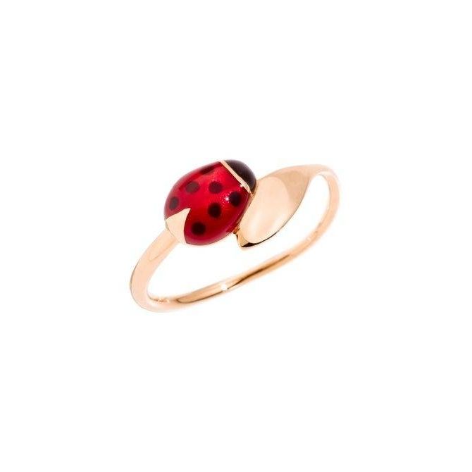 DODO Mod. DAB9000LADYBERO9R4 Gold 9kt lady's rose gold ring featuring a ladybug design, crafted in 9 Kt material.