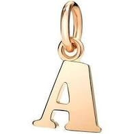 DODO Mod. DMB2004LETAL0009R Gold 9kt unisex gold pendant in the shape of the letter A.