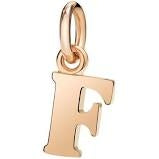 DODO Mod. DMB2009LETFL0009R unisex gold ciondolo pendant shaped as letter F