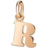 Gold unisex R-shaped ciondolo, DODO Mod. DMB2021LETRL0009R pendant