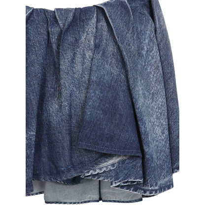 Diesel Asymmetric Mini Skirt in Blue