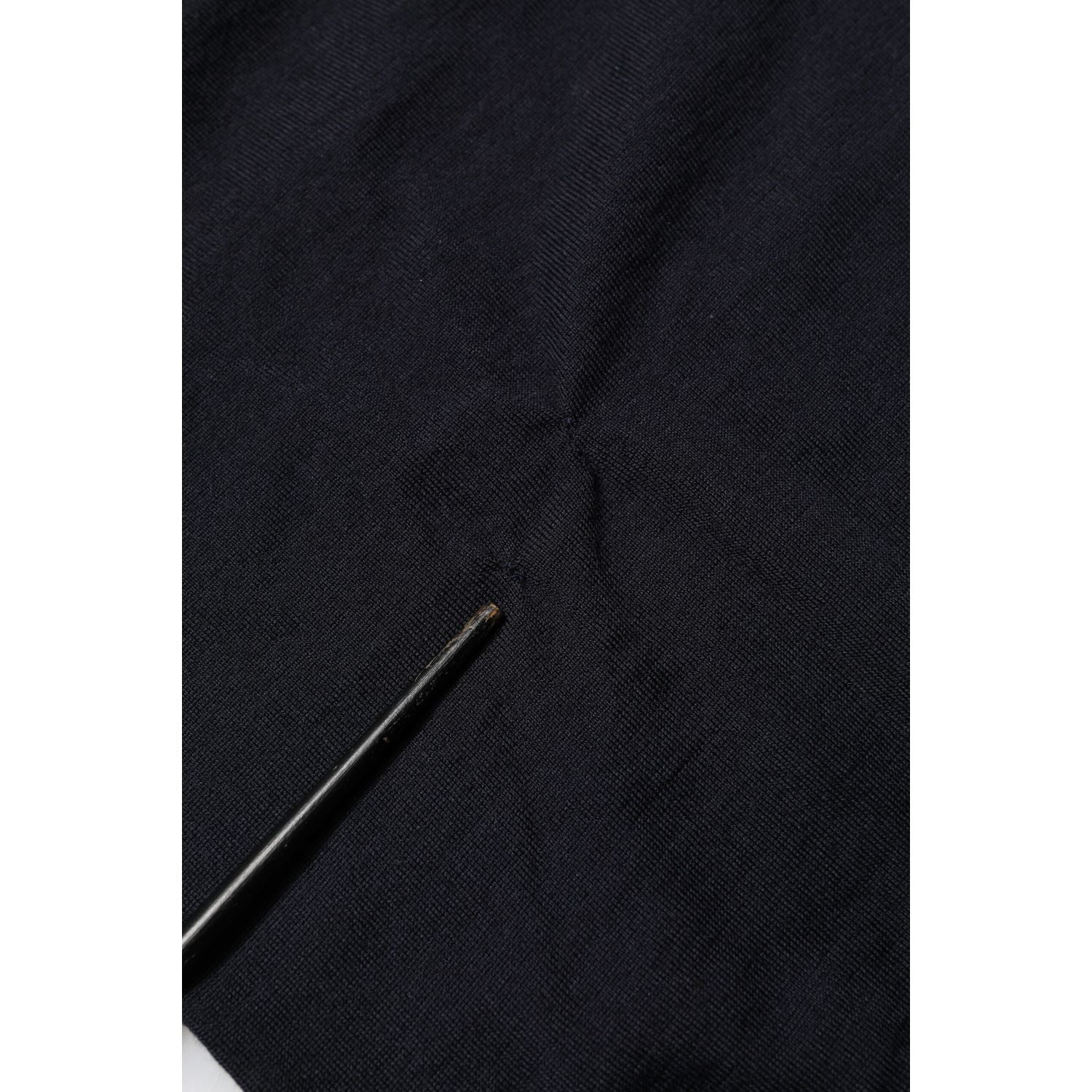 Dolce & Gabbana Black Cashmere Knit V-Neck Pullover Sweater