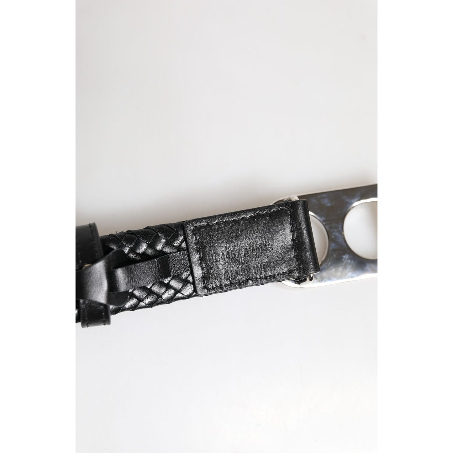 Dolce & Gabbana Black Classic Leather DG Logo Buckle Belt