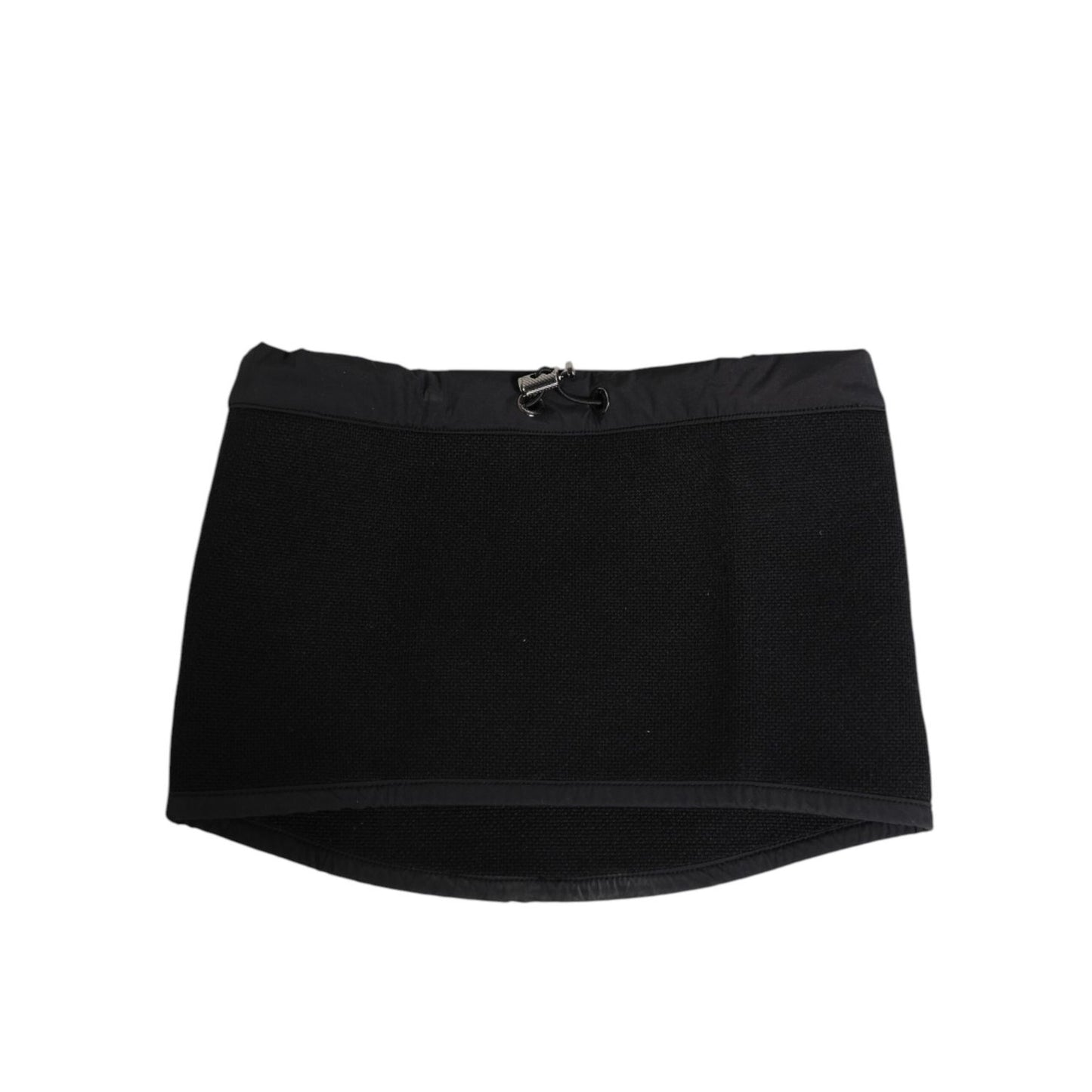 Dolce & Gabbana Black Lace Stole Knitted DG Logo Men One Size Scarf