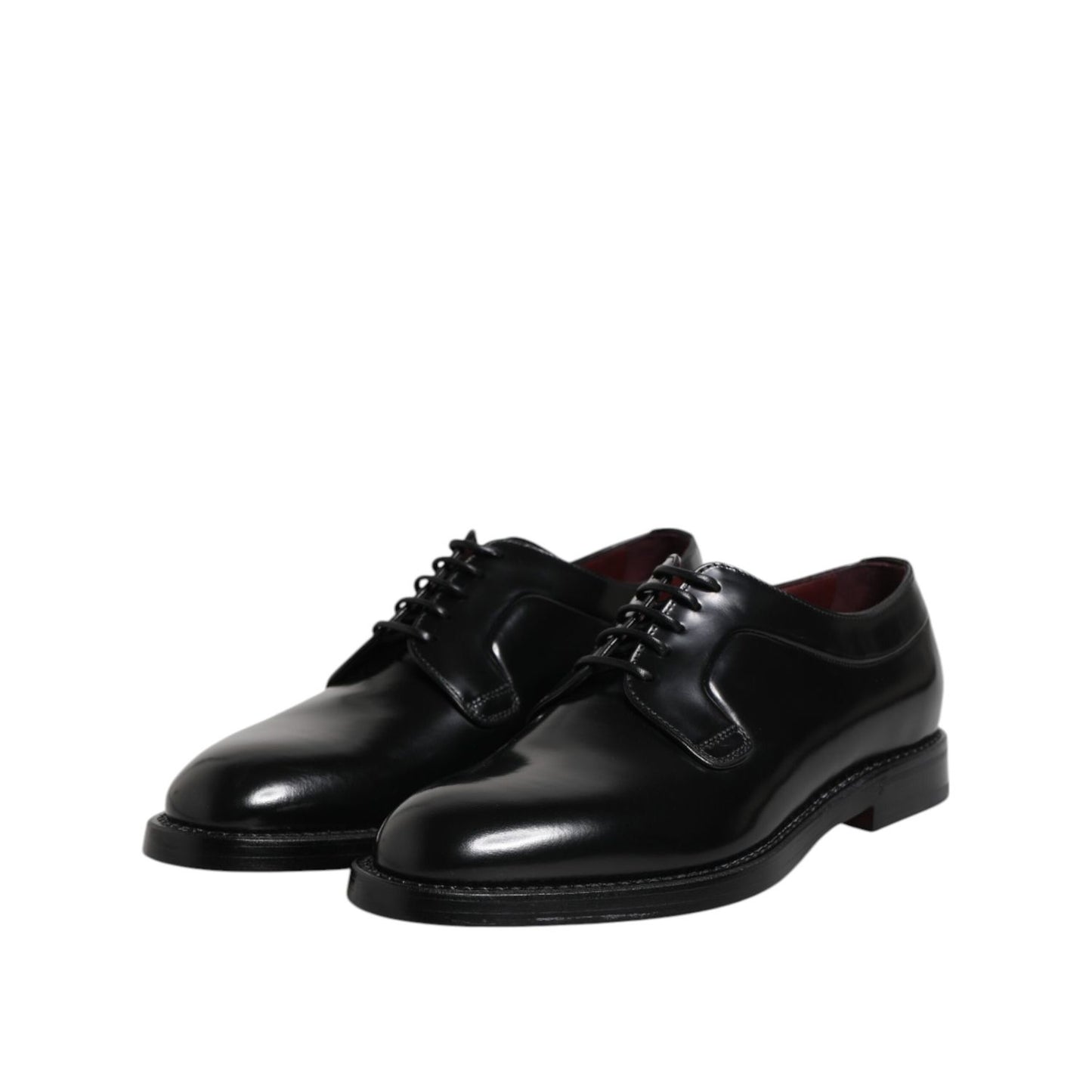 Dolce & Gabbana Black Leather Lace Up Derby Dress Formal Shoes