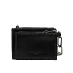 Dolce & Gabbana Black Leather Zip Logo Keyring Coin Purse Keyring Wallet with logo details and minor zipper defect