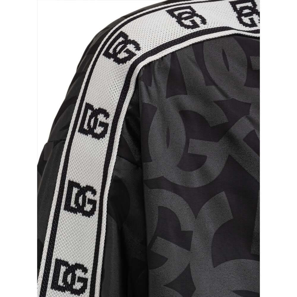 Dolce & Gabbana Black Polyester Shell Jacket