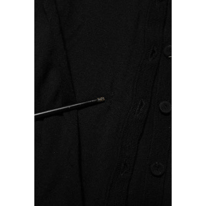 Dolce & Gabbana Black Virgin Wool Buttoned Cardigan Sweater Dolce & Gabbana