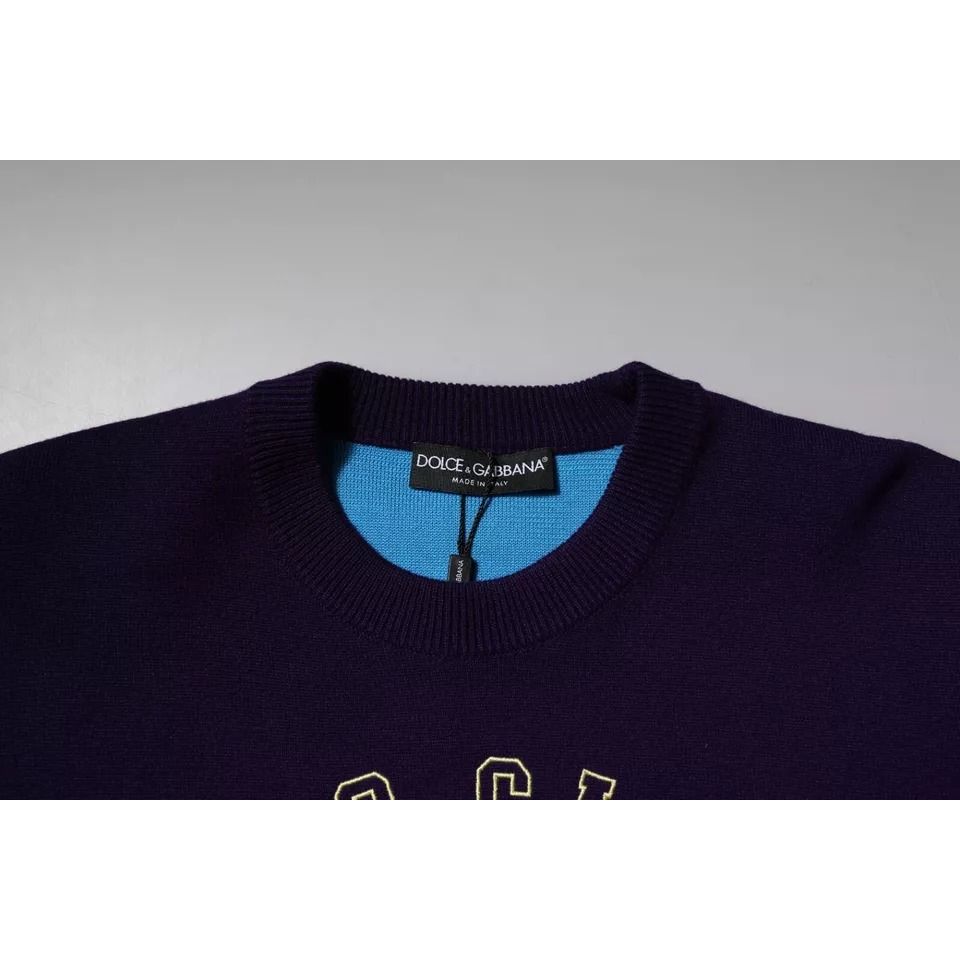 Dolce & Gabbana Blue 1984 Milano CrewNeck Sweatshirt Sweater
