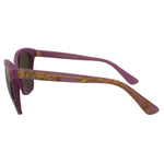 Side view of Dolce & Gabbana DG4251 Pink Gold Full Rim Rectangle Frame Shades with violet pink and gold design.
