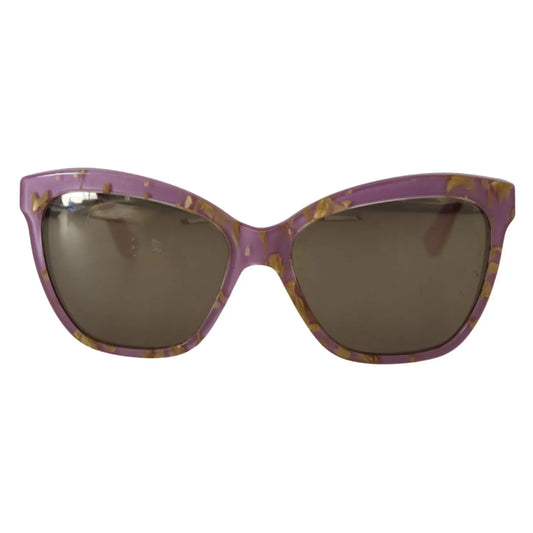 Dolce & Gabbana DG4251 Violet Full Rim Rectangle Frame Shades Sunglasses with brown gradient lenses.