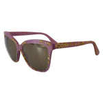 Dolce & Gabbana DG4251 Violet Full Rim Rectangle Frame Shades Sunglasses with brown lenses offering UV protection.