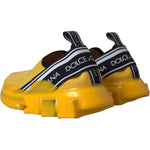 Dolce & Gabbana Yellow Sorrento Slip On Sneakers Women Shoes LA11121-35.5