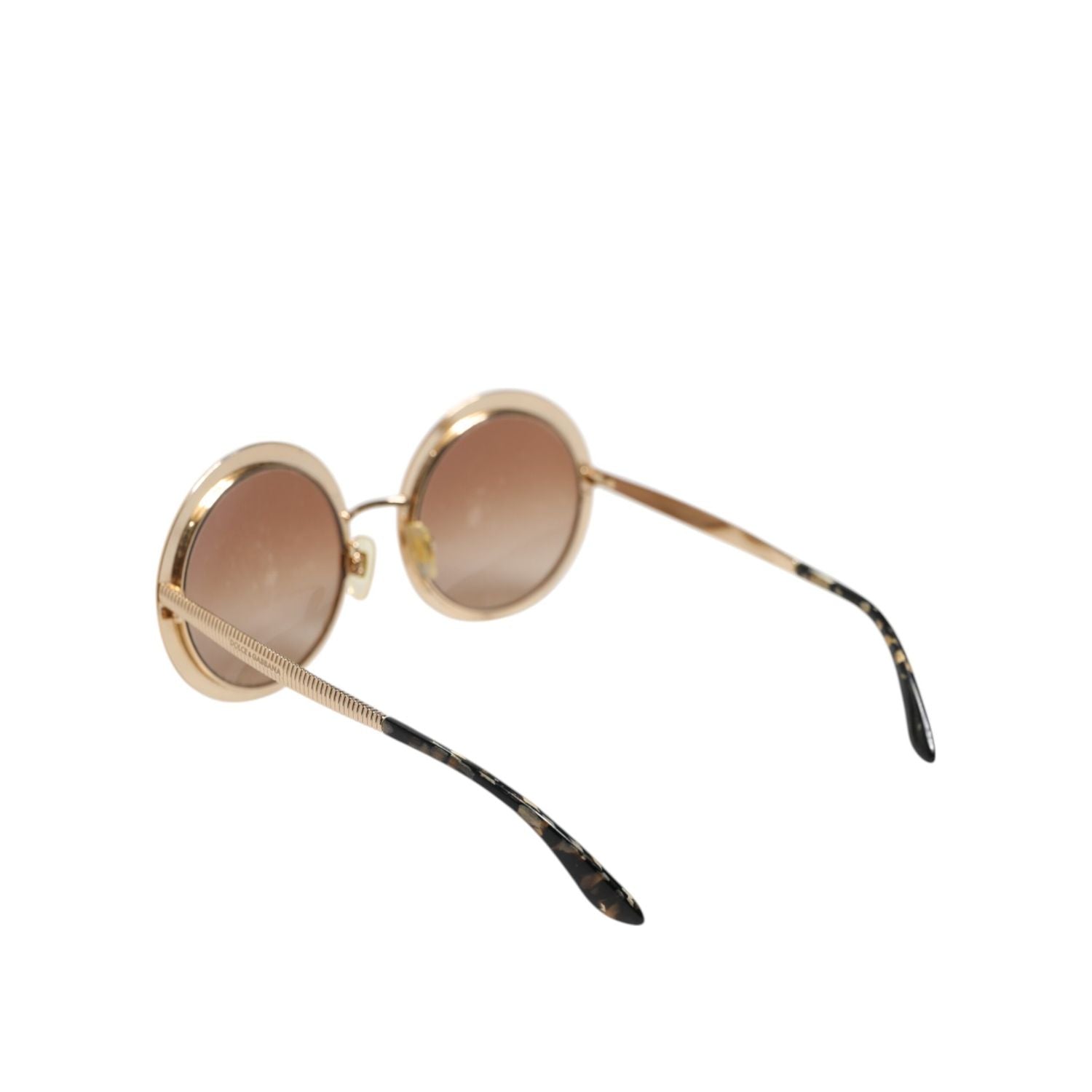 Dolce & Gabbana Gold Brown Gradient Round Frame DG2179 Eyewear Sunglasses