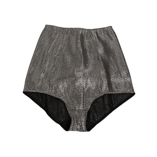 Dolce & Gabbana Gray Silk Stretch Slip Girdle Panty Underwear