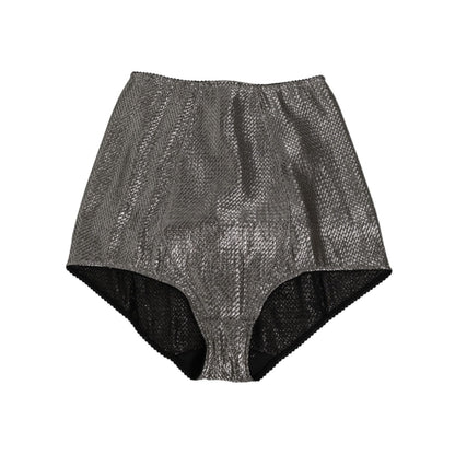 Dolce & Gabbana Gray Silk Stretch Slip Girdle Panty Underwear