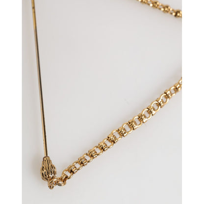 Dolce & Gabbana Lapel Pin Brass Copper Revolver Men Accessories Brooch