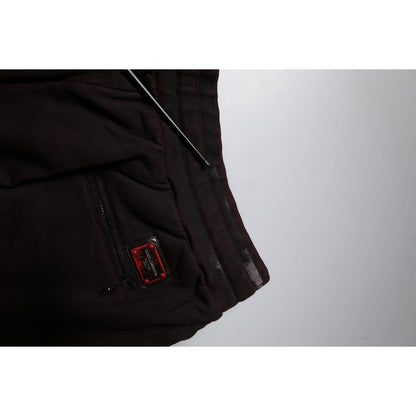 Dolce & Gabbana Maroon Cotton Logo Plaque Men Bermuda Shorts