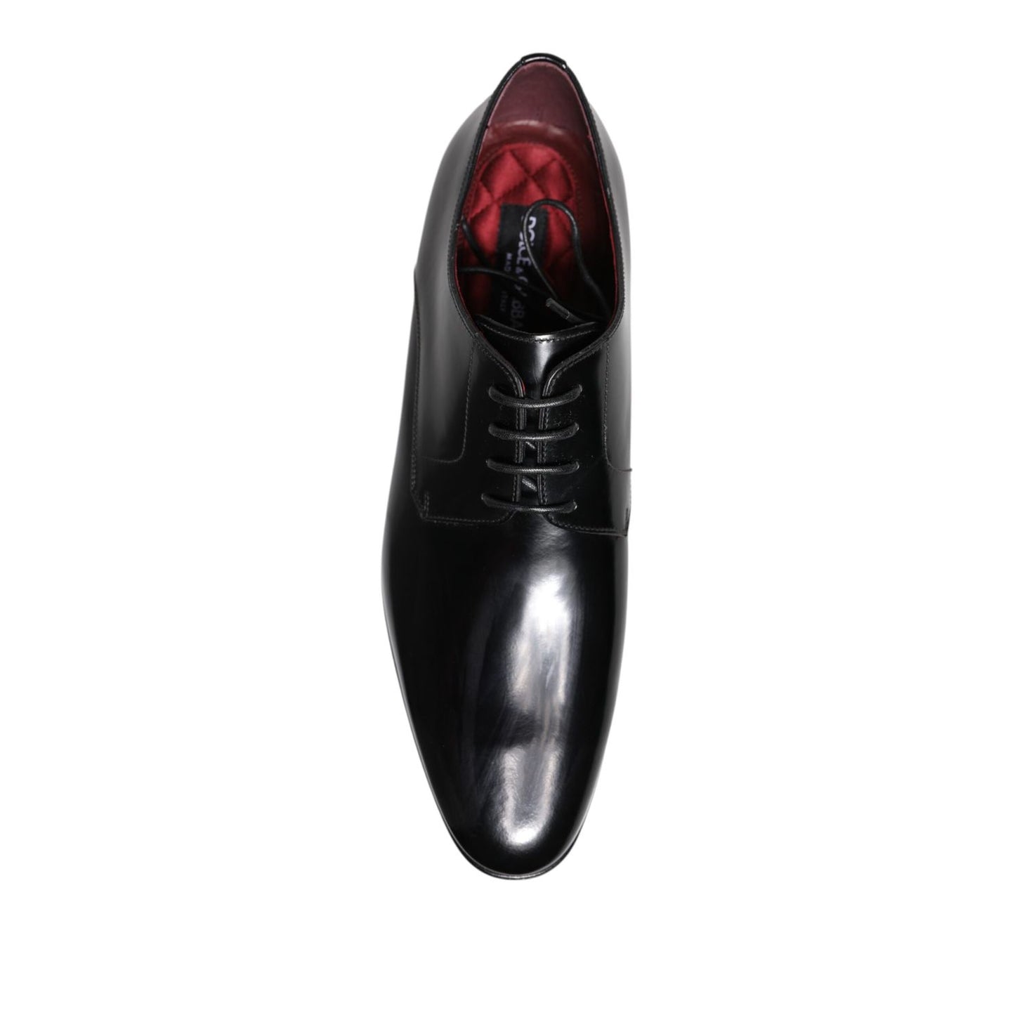 Dolce & Gabbana Men Dress Black Calfskin Leather Derby Shoes